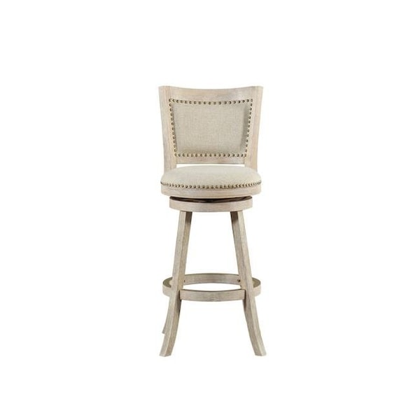 Boraam Boraam 76229 29 in. Melrose Swivel Barstool; Ivory Wire-Brush 76229 - main